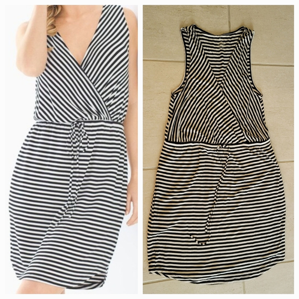 Soma Soft Sleeveless Striped Dress Large